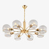 Lustre design moderne doré avec boules de verre Glass