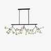 Lustre design moderne LED en bois branches d'arbres (noir ou doré)