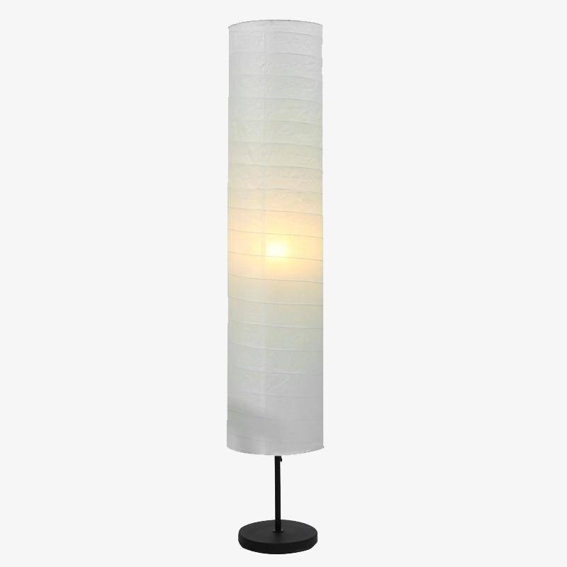 Floor lamp modern with lampshade cylindrical paper Floor