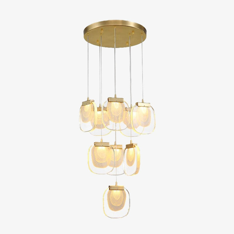 Lámpara moderna con bombillas de cristal de lujo Anamy