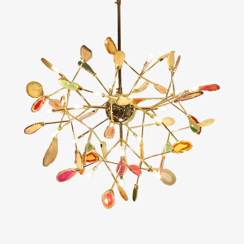 Lustre moderne en cristal LED coloré Sariya - vue 2 sur 17