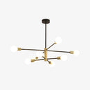 Lustre moderne en métal noir et doré style constellation Aries