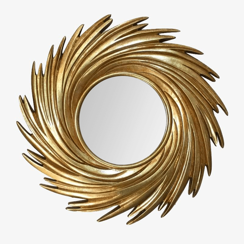 Round decorative wall mirror sunburst Comb