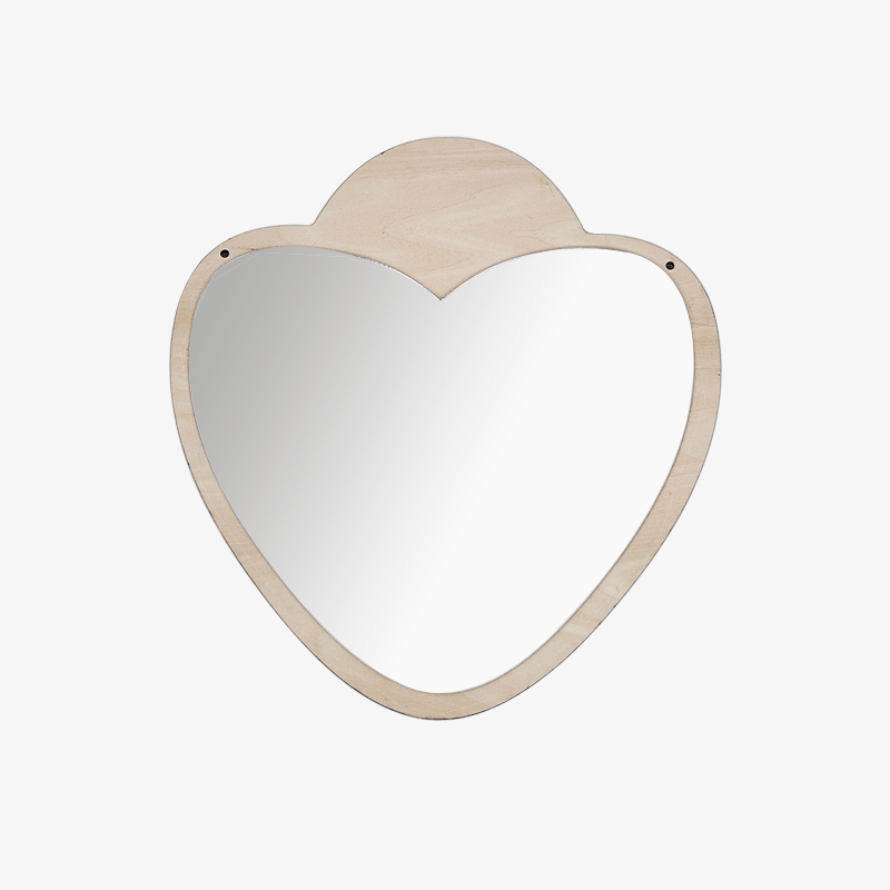 Espejo de pared en forma de corazón Decoración