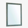 Miroir mural rectangulaire avec cadre bleu retro industriel
