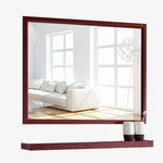 Miroir mural rectangulaire en aluminium Shelf