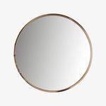 Miroir mural rond en métal Retro