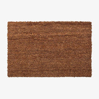 Paillasson rectangle en fibres naturelles marrons Mat