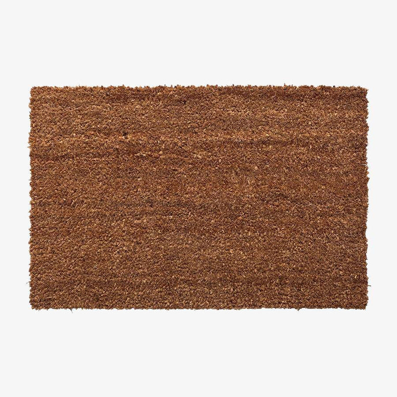 Rectangular natural fibre mat, brown