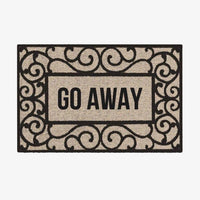 Paillasson rectangle "Go away" beige Away