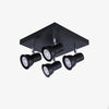 Plafonnier à spots LEDs ajustable noir (plusieurs formes)