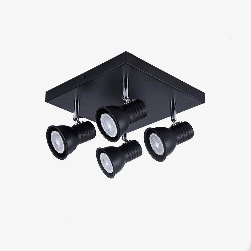 Ceiling light with Spotlights LEDs adjustable black (various shapes)