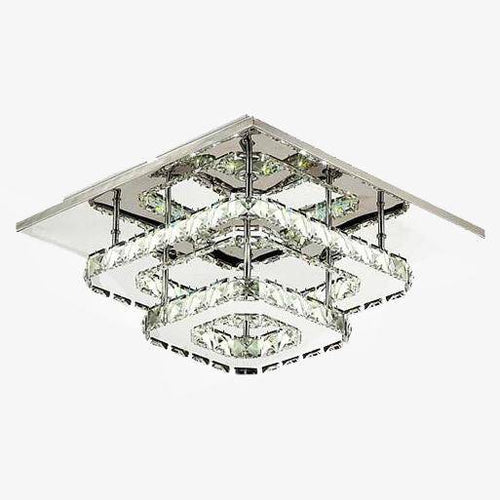 Plafonnier carré LED en cristal carré Hallway