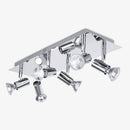 Plafonnier chromé à 6 spots LED