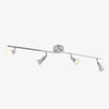 Plafonnier chromé barre à spots LED Indoor