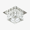 Plafonnier chromé en cristal cubique Brief