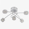 Plafonnier chromé et cristal en aluminium