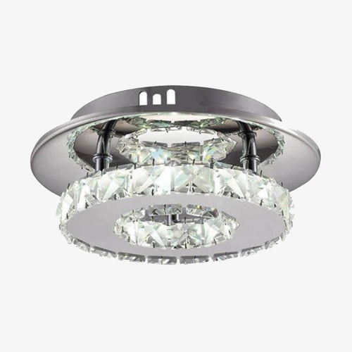 Plafonnier cristal LED et base chromée Hallway