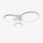 Plafonnier design en cercles blancs