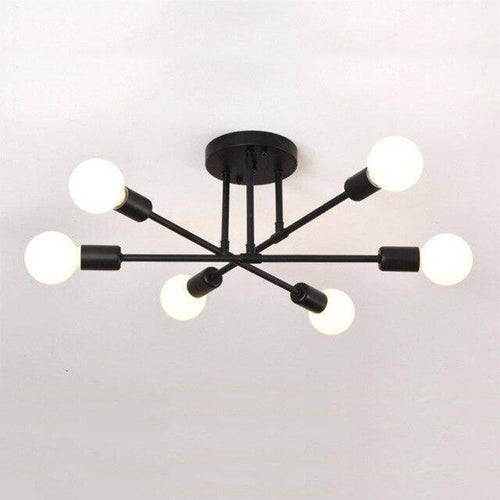 Plafonnier design en métal à plusieurs lampes Rod - vue 6 sur 11