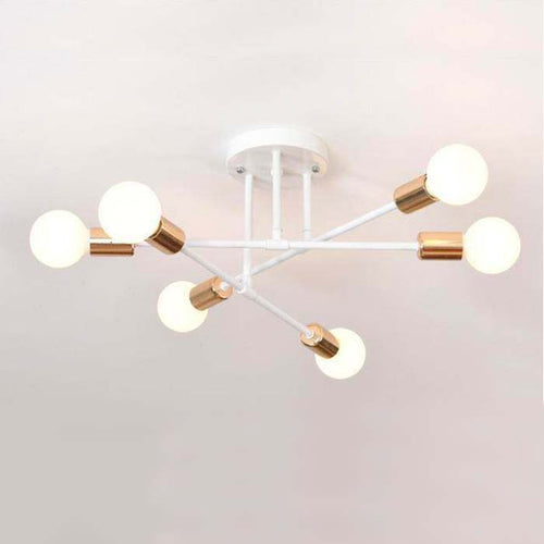 Plafonnier design en métal à plusieurs lampes Rod - vue 8 sur 11