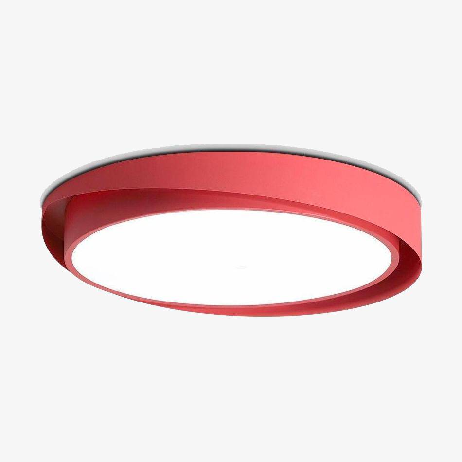 Plafonnier design LED arrondi de couleur Art