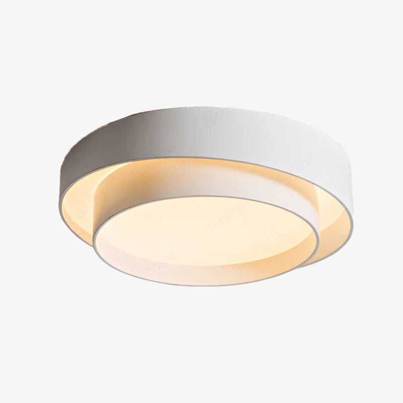 LED ceiling lamp with double rounded lampshade Isaiah