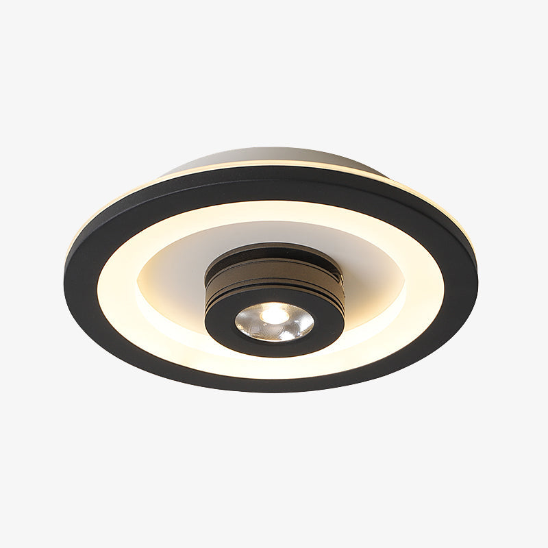 Plafonnier design LED avec spot réglable et base lumineuse Wrenn