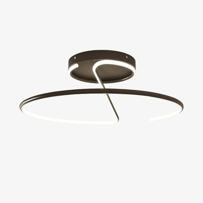 Plafonnier design LED avec tube circulaire métallique Diana