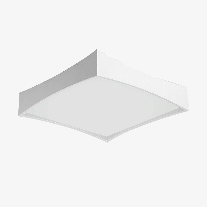 Square LED ceiling lamp with rounded edges and white Bwart