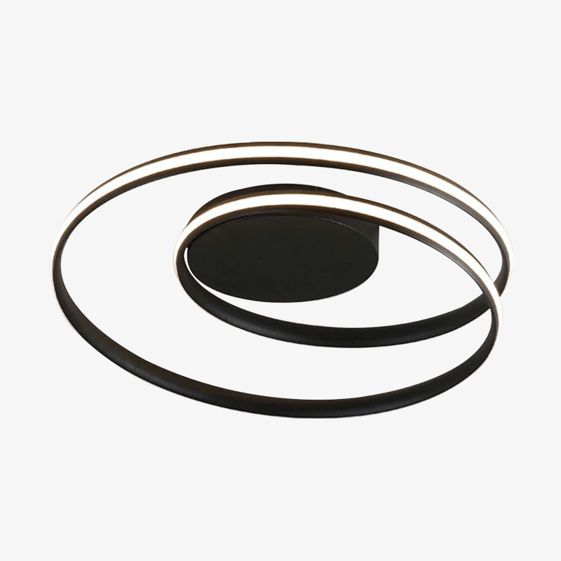 Ceiling design LED double loop (black or white)