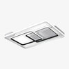 Plafonnier design LED rectangles et formes interposés noir et blanc Bwart