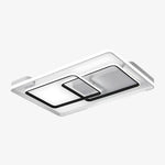 Plafonnier design LED rectangles et formes interposés noir et blanc Bwart