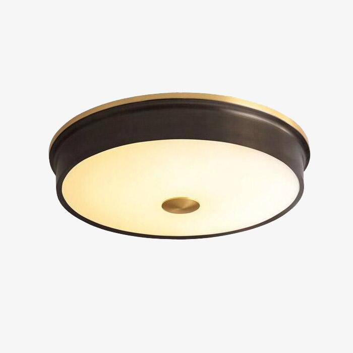 Round LED ceiling lamp with gold strip Balcony