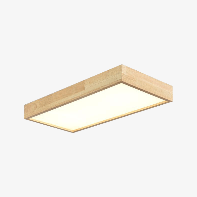 Plafonnier en bois à LED avec 1 ou plusieurs rectangles