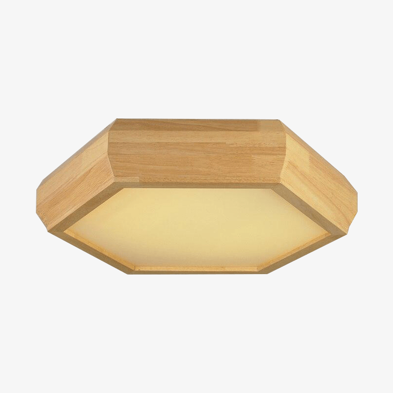 Plafonnier en bois hexagonal Hill