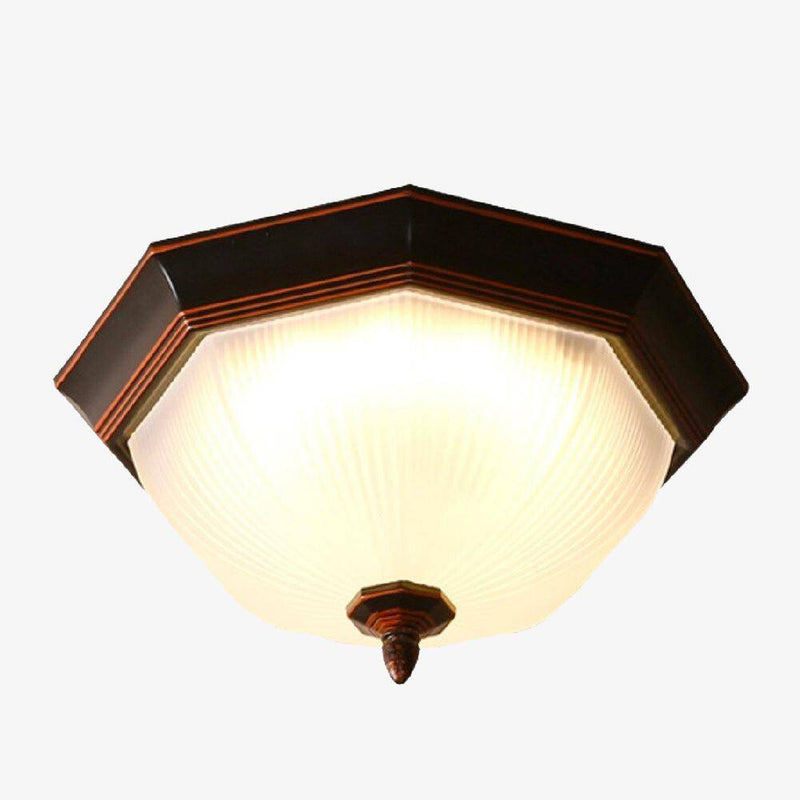 Octagonal glass ceiling lamp Balcony