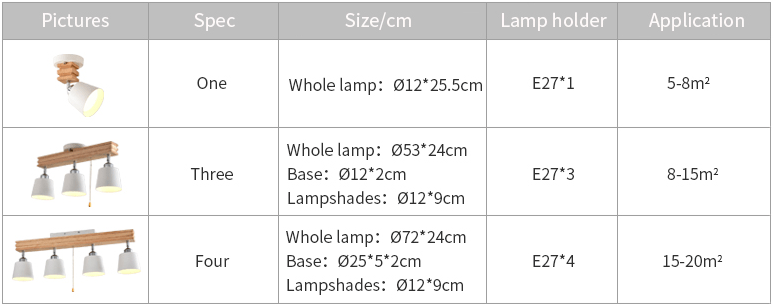Plafonnier LED ajustable en bois et métal - vue 7 sur 7