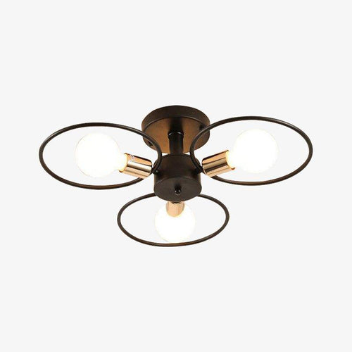 Plafonnier LED avec plusieurs cercles en métal