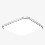 Plafonnier LED carré aux bords arrondis chromé Energy