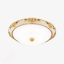 Plafonnier LED en acrylique rond avec dorures