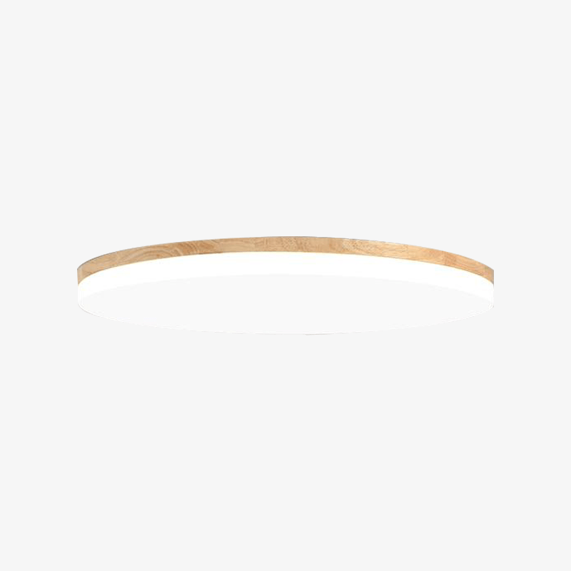 Plafonnier LED en bois moderne (rond ou carré) Art