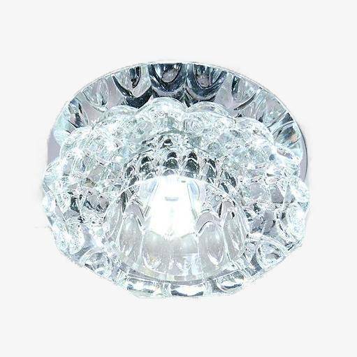 Plafonnier LED en cristal et mirroir