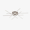 Plafonnier LED moderne barres chromées Flush