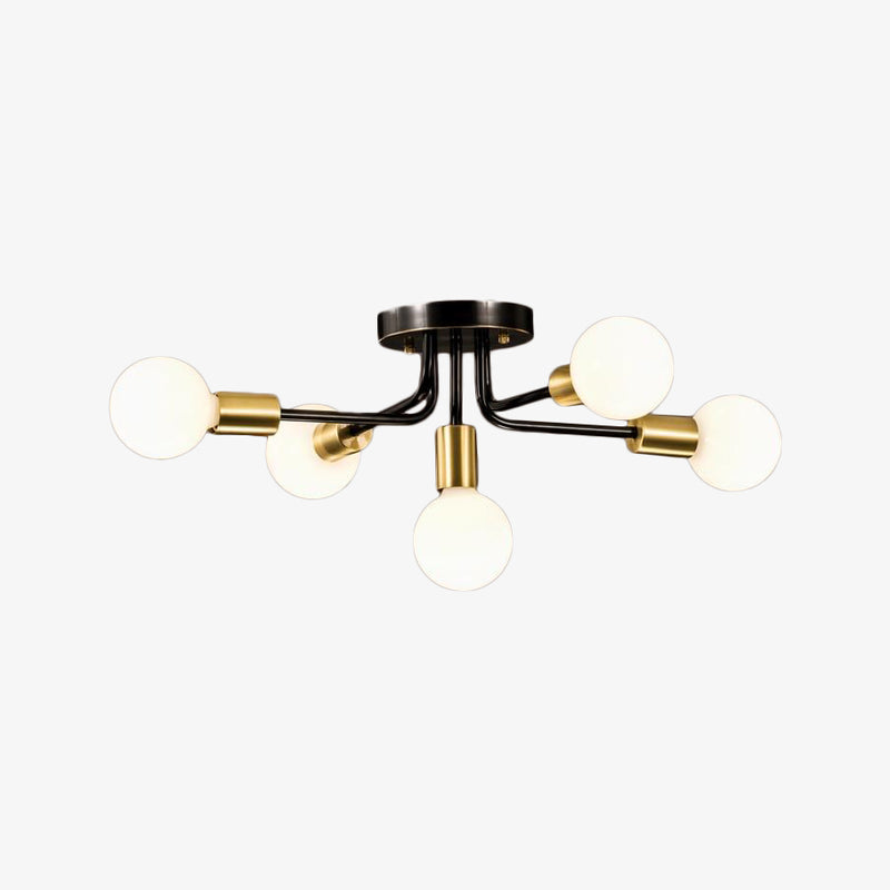 Modern ceiling lamp with 5 tangled metal arms Naiara