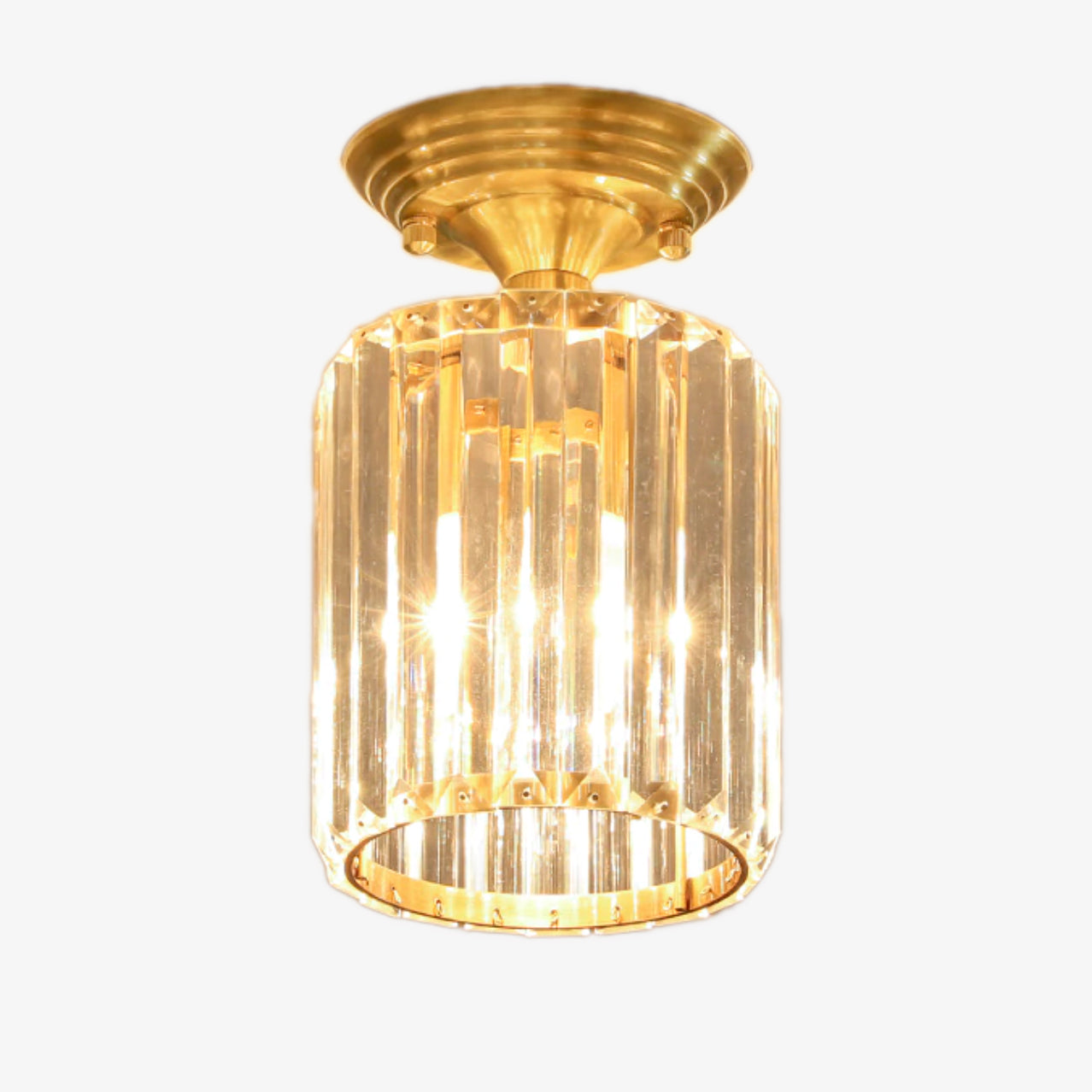 Plafonnier moderne cylindrique en cristal Luxury Lylia