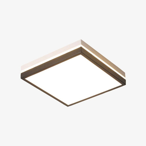 Plafonnier moderne LED forme géométrique blanc et noir Chelsea