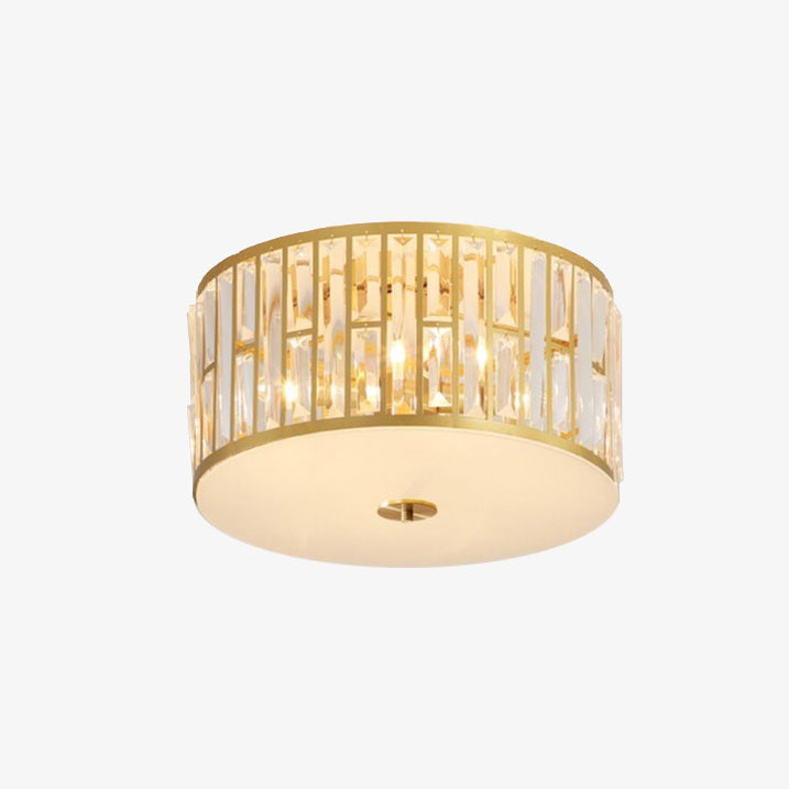 Plafonnier moderne luxury doré en cristal Pylonna