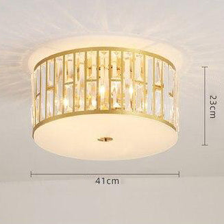 Modern luxury gold ceiling lamp in crystal Pylonna