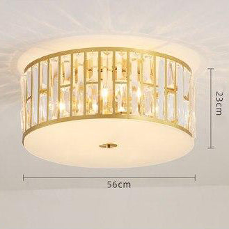 Modern luxury gold ceiling lamp in crystal Pylonna